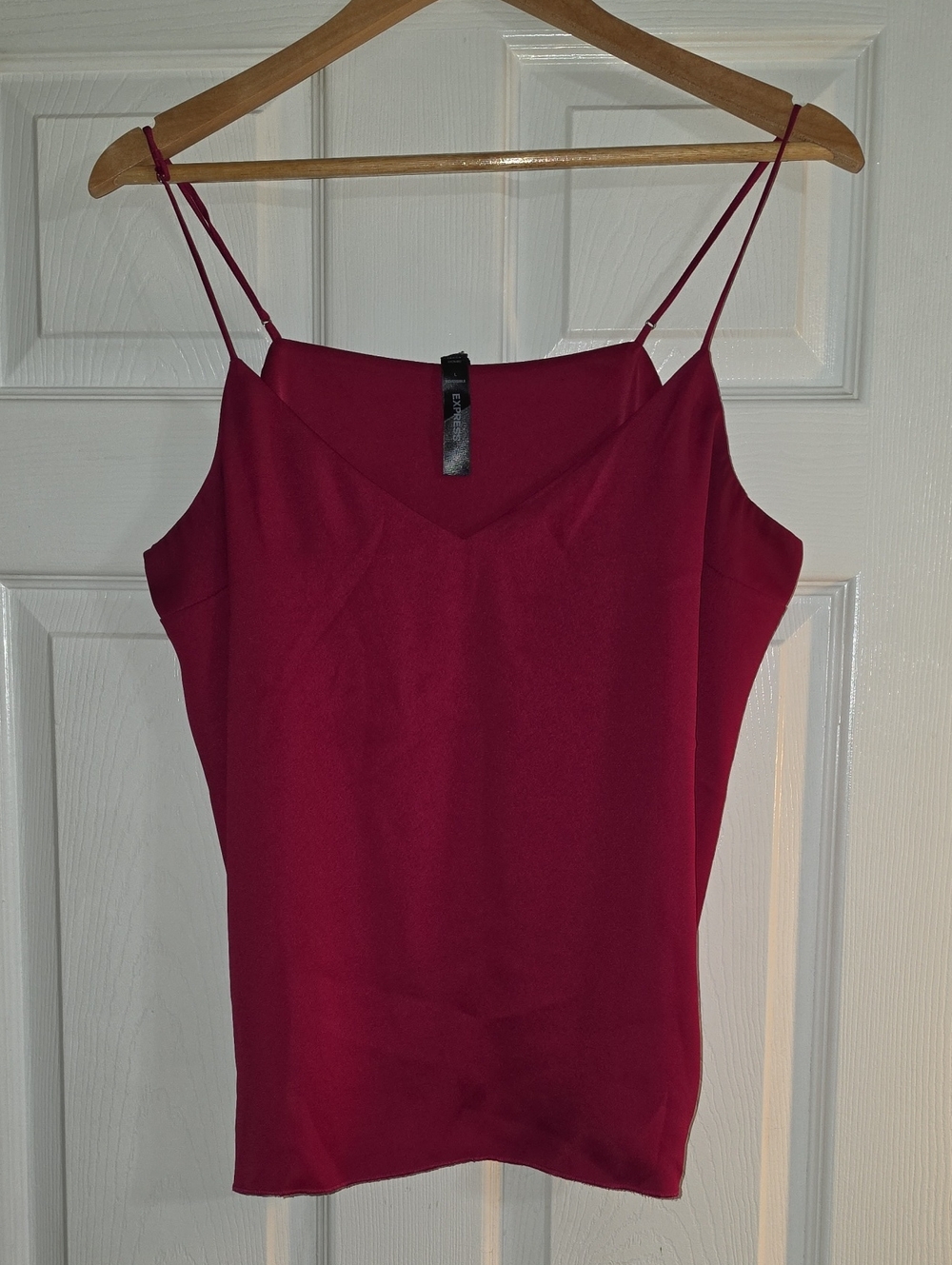 Express Burgundy V-Neck Spaghetti Strap Cami